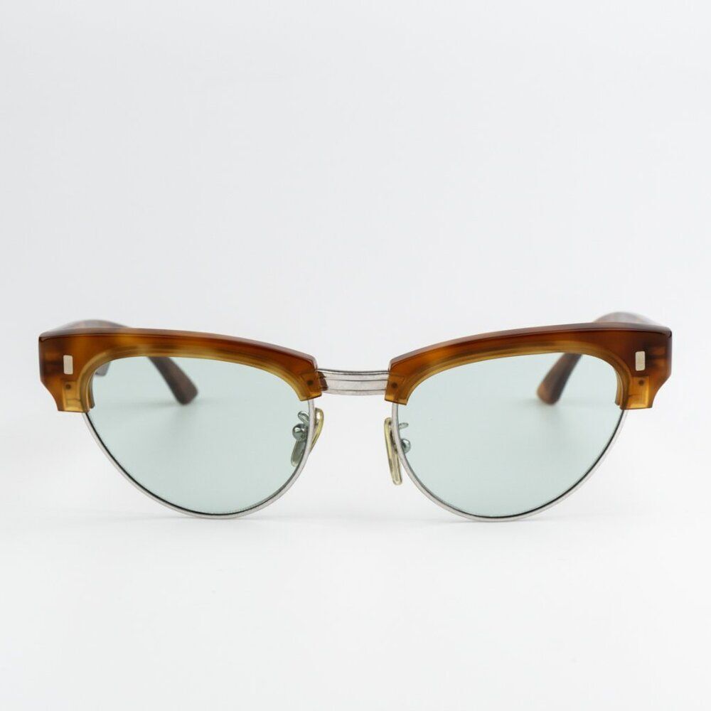 NEW Celine CL40059U 18N Shiny Rhodium Havana Green Women Cat Eye Sunglasses - Picture 4 of 12
